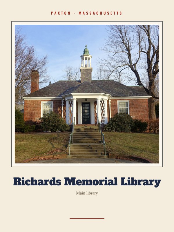 Paxton Richards Memorial Library Landmark Print artwork detail