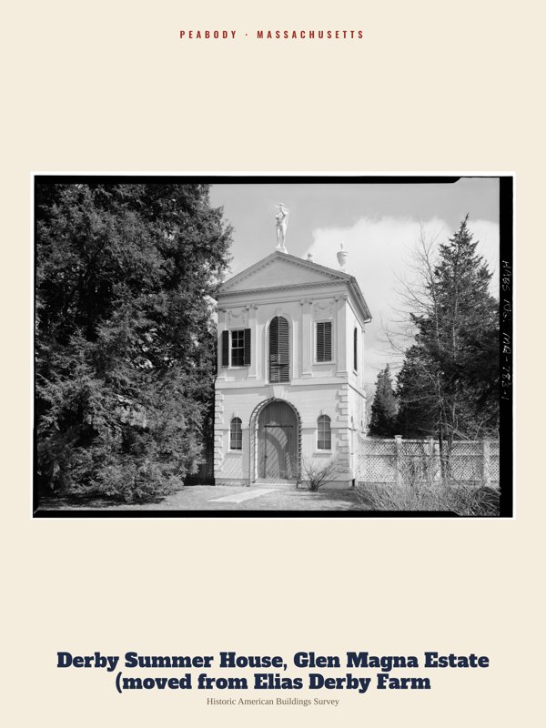 Peabody Derby Summer House, Glen Magna Estate (moved from Elias Derby Farm Archive Print artwork detail