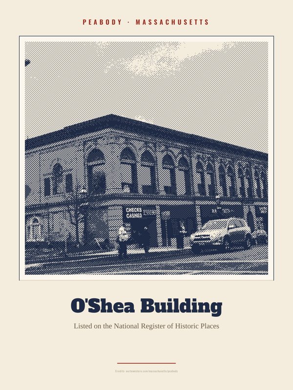 Peabody O'Shea Building Landmark Print artwork detail