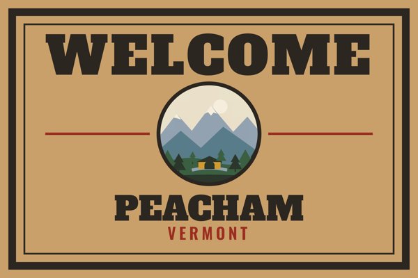 Peacham Welcome Doormat artwork detail
