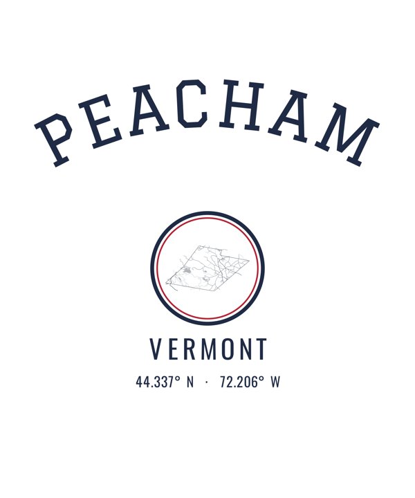 Peacham Hometown Ornament artwork detail