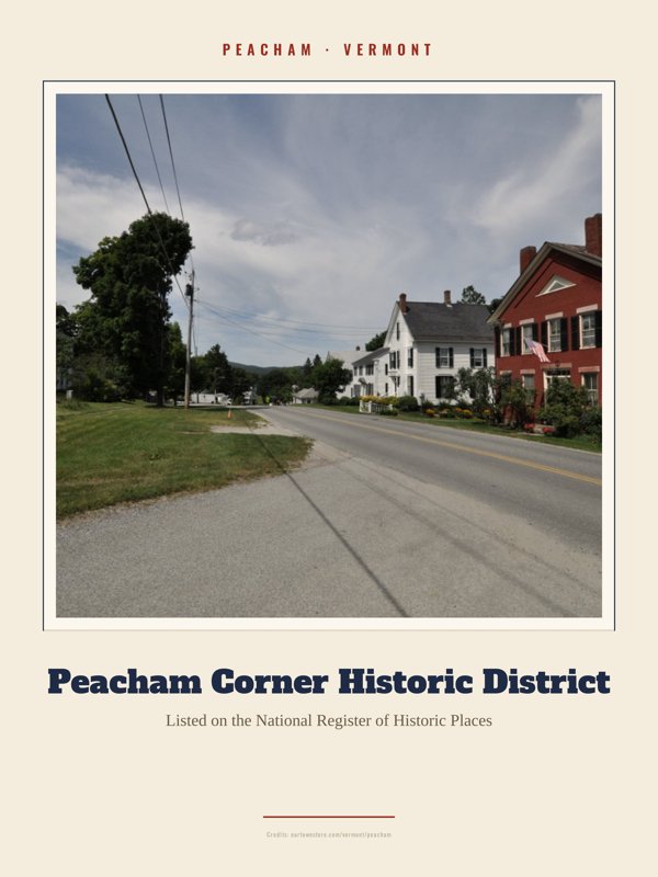 Peacham Peacham Corner Historic District Landmark Print artwork detail