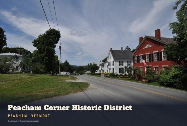 Peacham Peacham Corner Historic District Postcard artwork detail