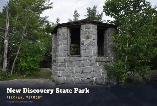 Peacham New Discovery State Park Postcard artwork detail