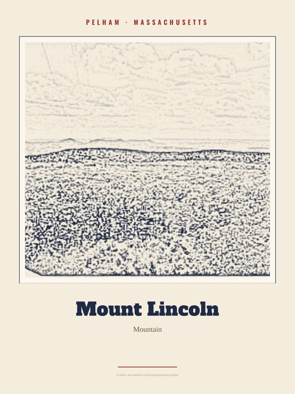 Pelham Mount Lincoln Landmark Print artwork detail