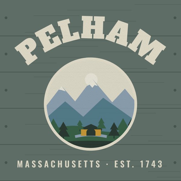 Pelham Hometown Wood Sign artwork detail