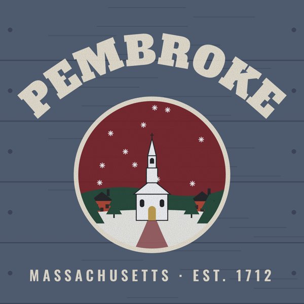 Pembroke Hometown Wood Sign artwork detail