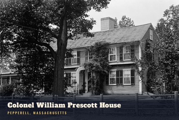 Pepperell Colonel William Prescott House Postcard artwork detail