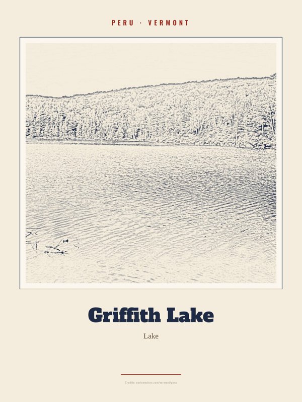 Peru Griffith Lake Landmark Print artwork detail