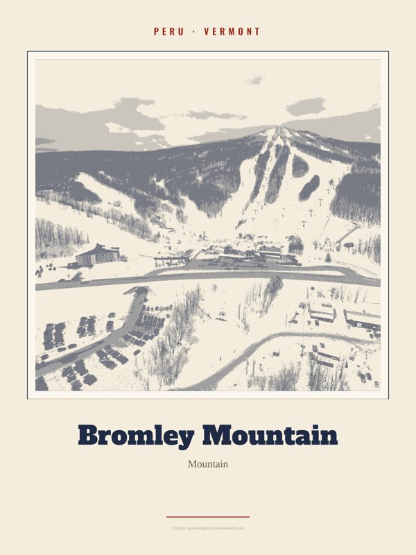 Peru Bromley Mountain Landmark Print artwork detail