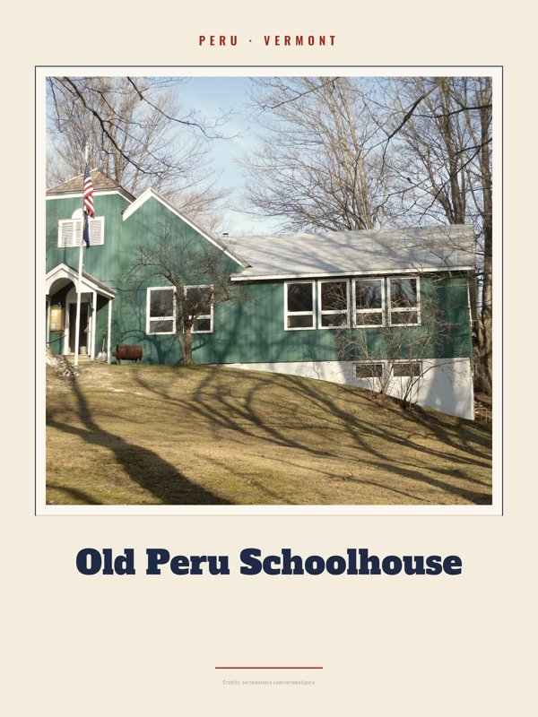 Peru Old Peru Schoolhouse Landmark Print artwork detail