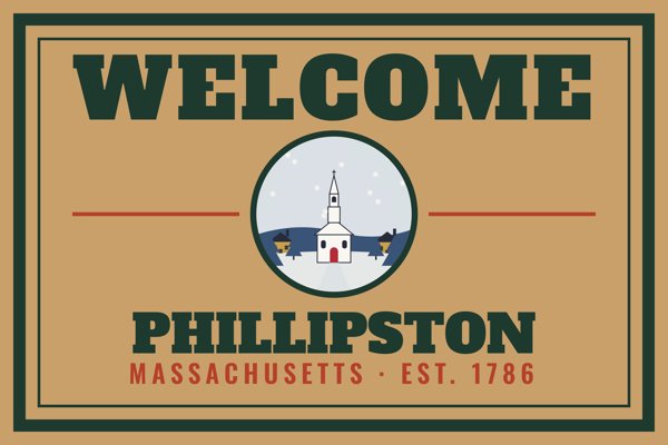 Phillipston Welcome Doormat artwork detail