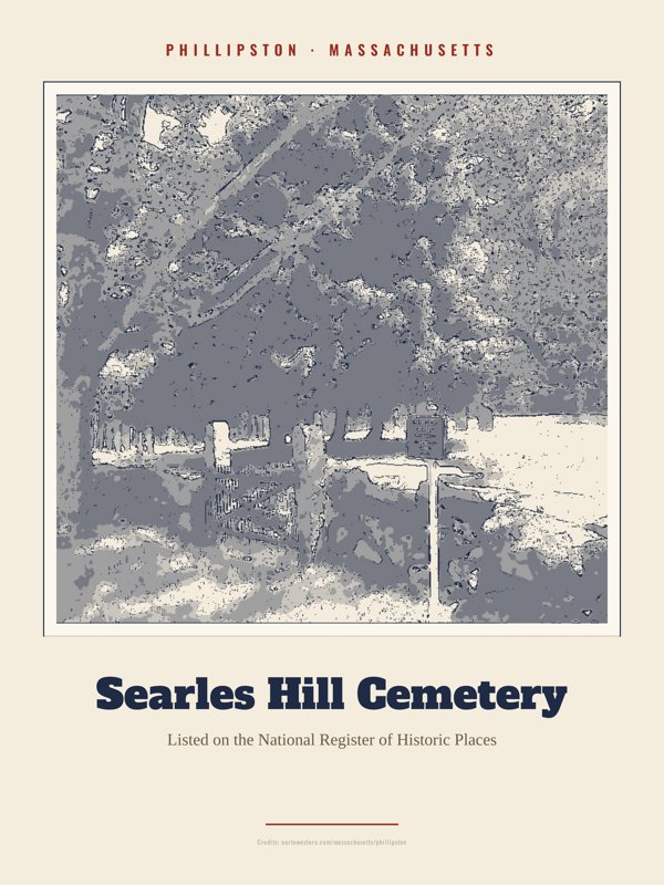 Phillipston Searles Hill Cemetery Landmark Print artwork detail