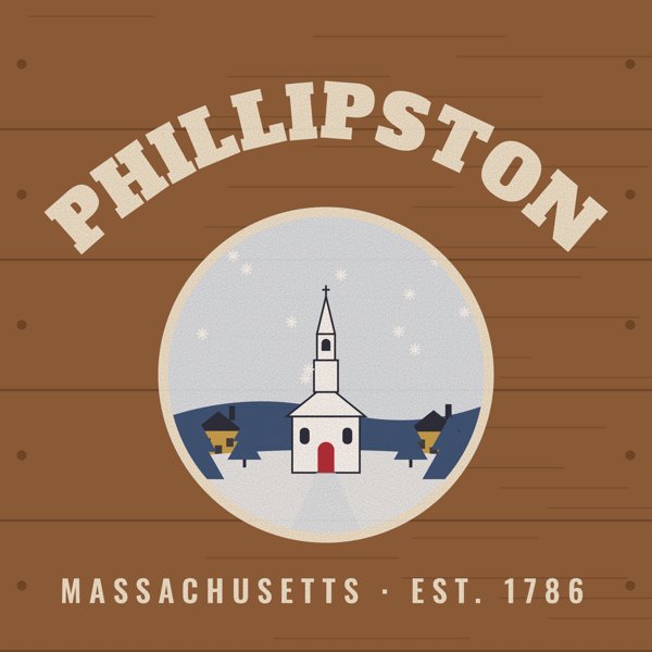 Phillipston Hometown Wood Sign artwork detail