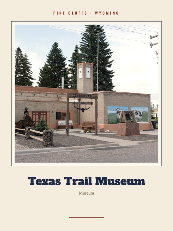 Pine Bluffs Texas Trail Museum Landmark Print artwork detail