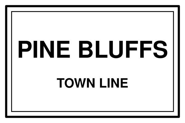 Pine Bluffs Cork Coaster artwork detail