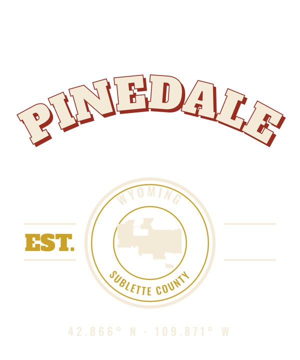 Pinedale Est. Tee artwork detail