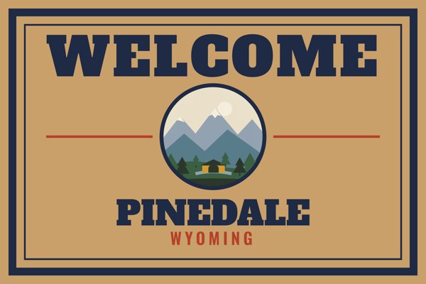 Pinedale Welcome Doormat artwork detail