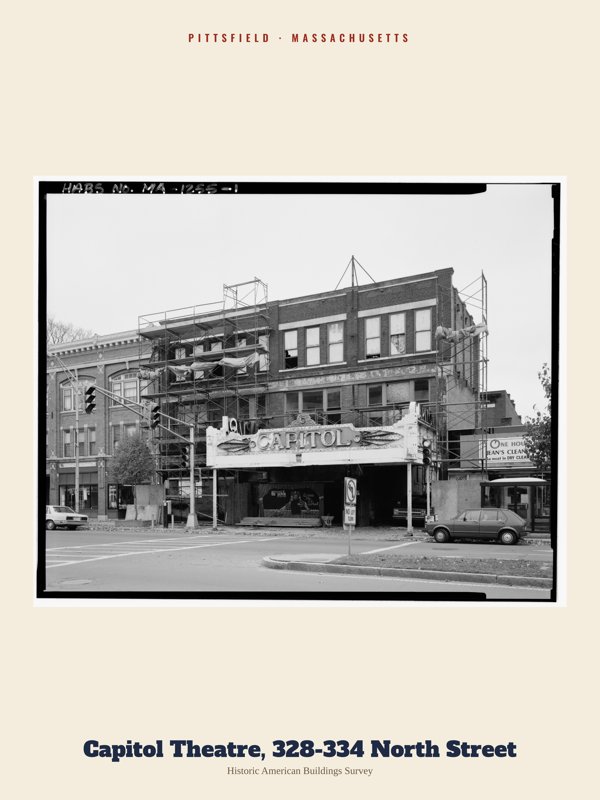 Pittsfield Capitol Theatre, 328-334 North Street Archive Print artwork detail