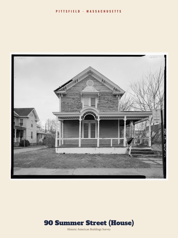 Pittsfield 90 Summer Street (House) Archive Print artwork detail