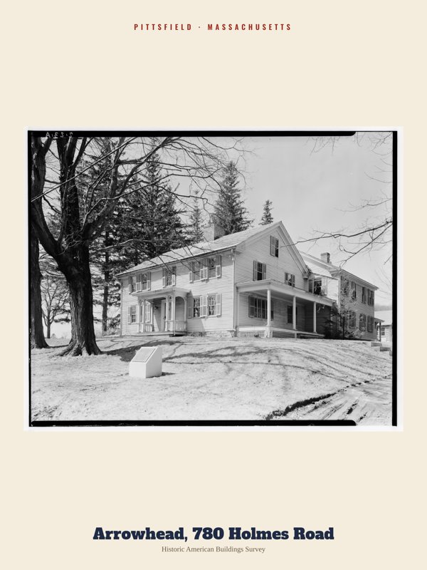 Pittsfield Arrowhead, 780 Holmes Road Archive Print artwork detail
