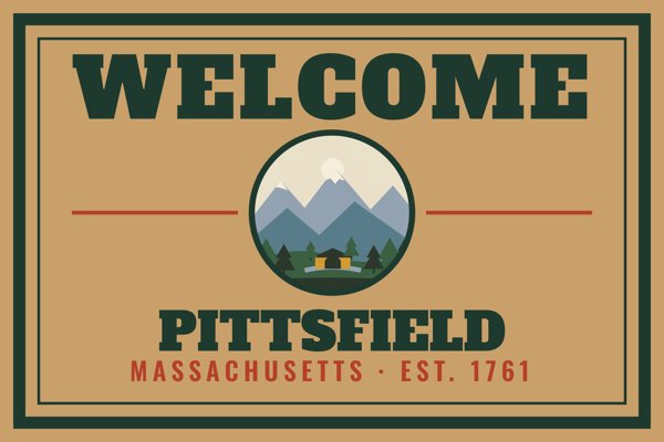 Pittsfield Welcome Doormat artwork detail