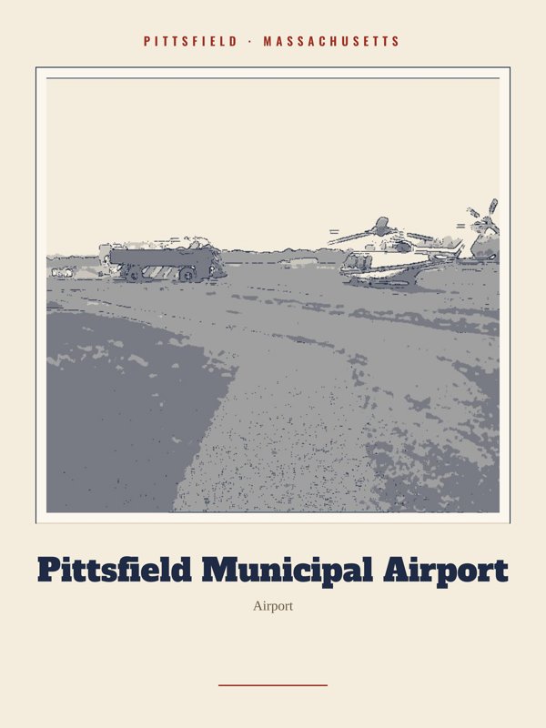 Pittsfield Pittsfield Municipal Airport Landmark Print artwork detail
