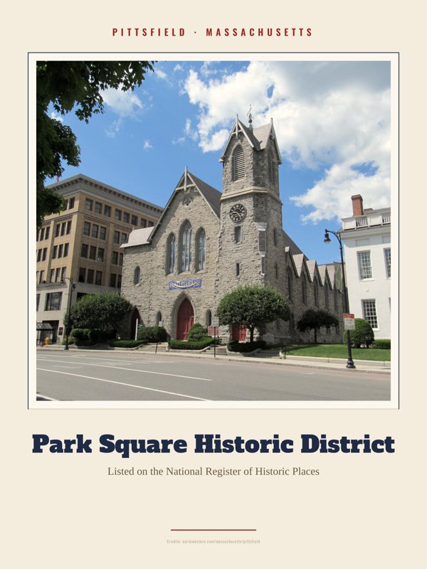 Pittsfield Park Square Historic District Landmark Print artwork detail