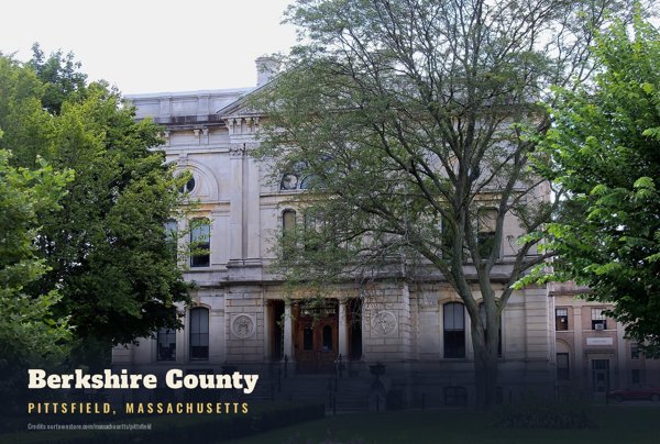 Pittsfield Berkshire County Postcard artwork detail