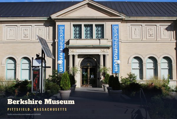 Pittsfield Berkshire Museum Postcard artwork detail