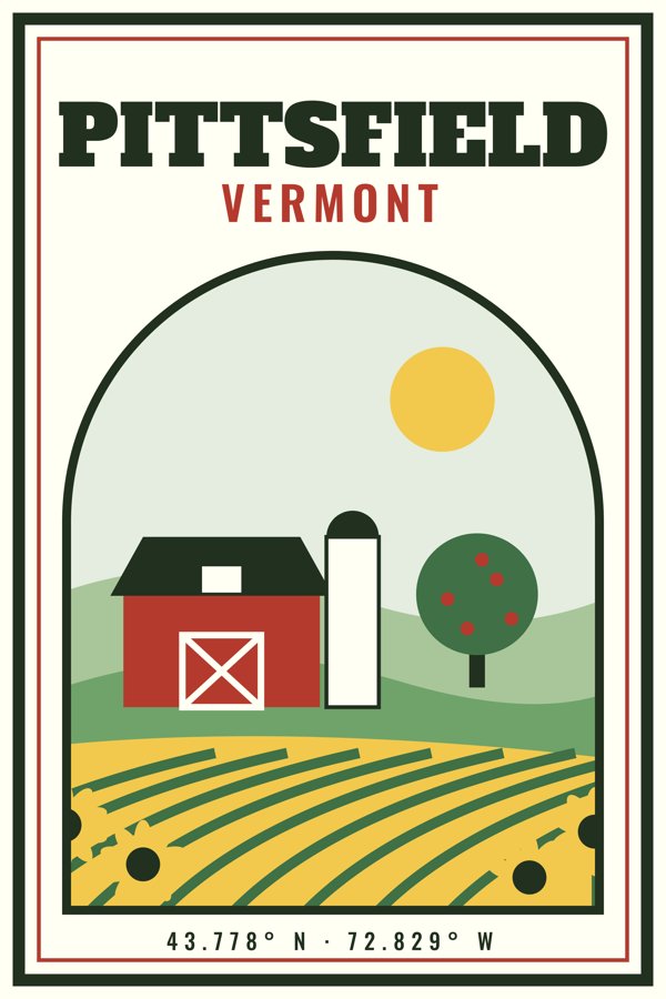 Pittsfield Garden Flag artwork detail
