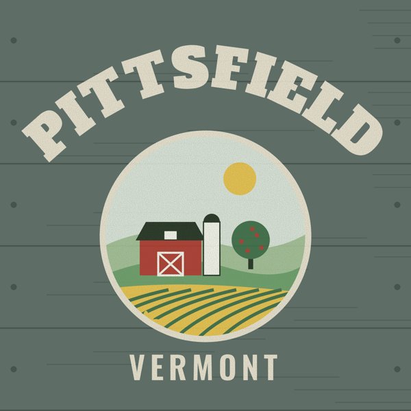 Pittsfield Hometown Wood Sign artwork detail