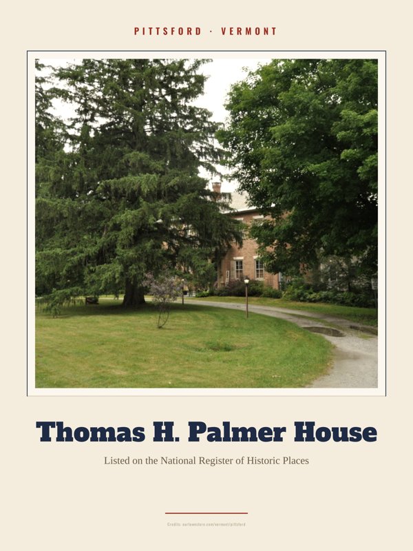 Pittsford Thomas H. Palmer House Landmark Print artwork detail