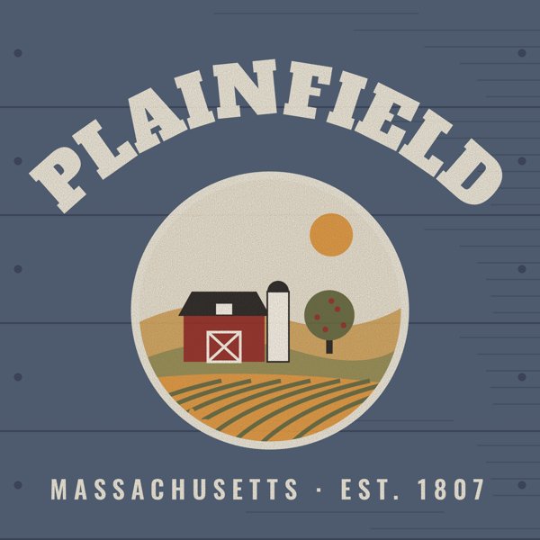 Plainfield Hometown Wood Sign artwork detail