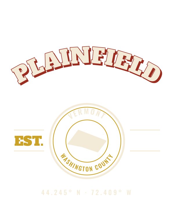 Plainfield Est. Tee artwork detail