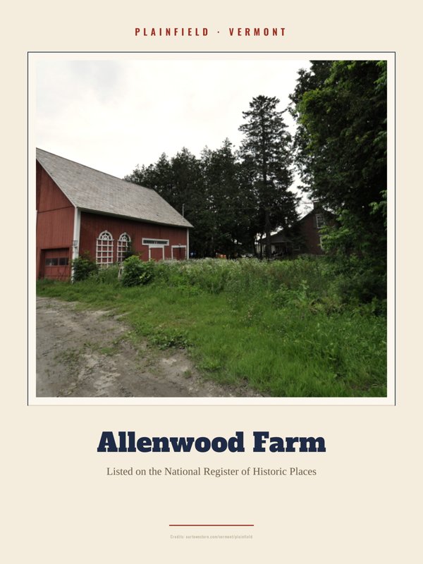 Plainfield Allenwood Farm Landmark Print artwork detail
