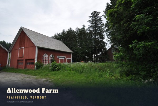 Plainfield Allenwood Farm Postcard artwork detail
