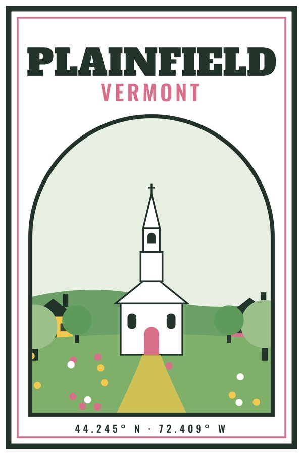 Plainfield Garden Flag artwork detail