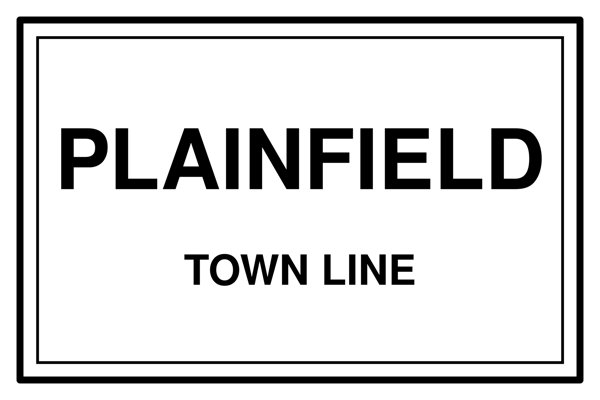 Plainfield Town Line Mug artwork detail
