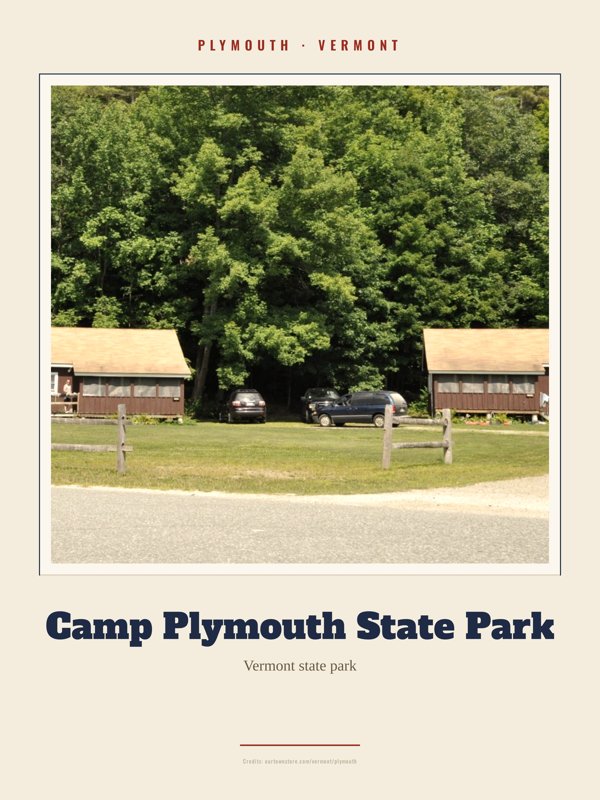 Plymouth Camp Plymouth State Park Landmark Print artwork detail