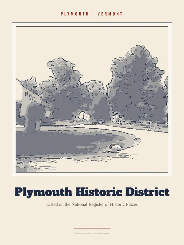 Plymouth Plymouth Historic District Landmark Print artwork detail