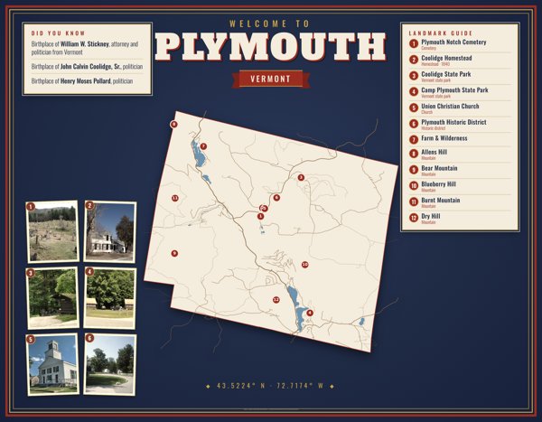 Plymouth Map Placemat artwork detail