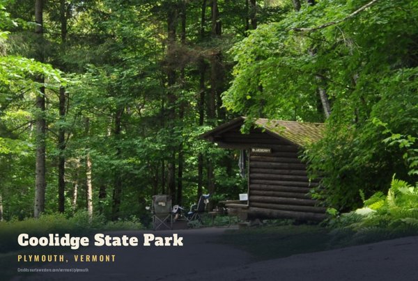 Plymouth Coolidge State Park Postcard artwork detail