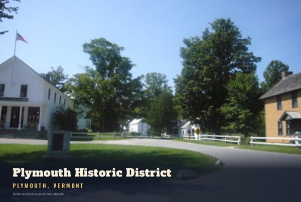 Plymouth Plymouth Historic District Postcard artwork detail