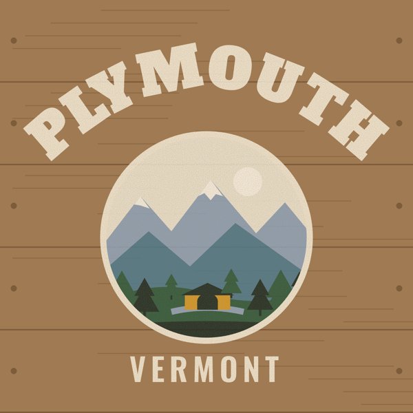 Plymouth Hometown Wood Sign artwork detail