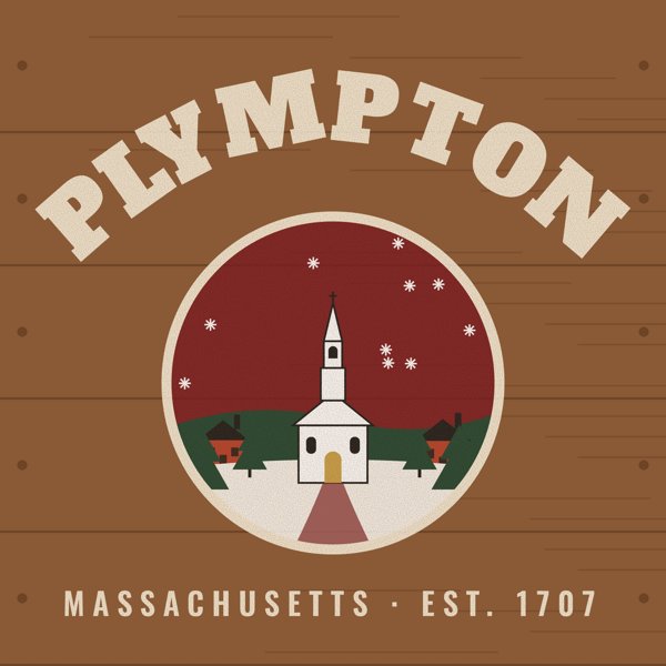 Plympton Hometown Wood Sign artwork detail