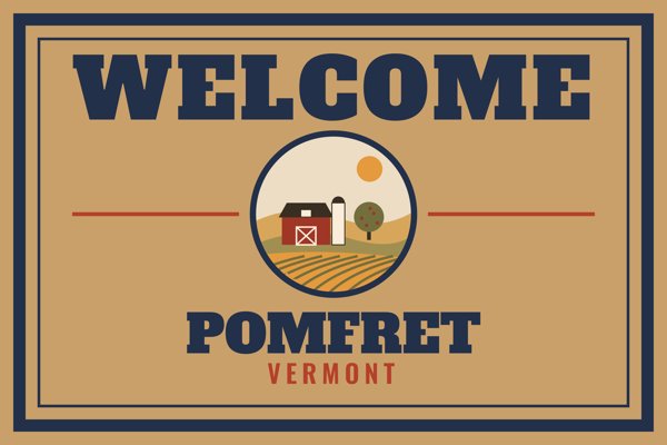 Pomfret Welcome Doormat artwork detail