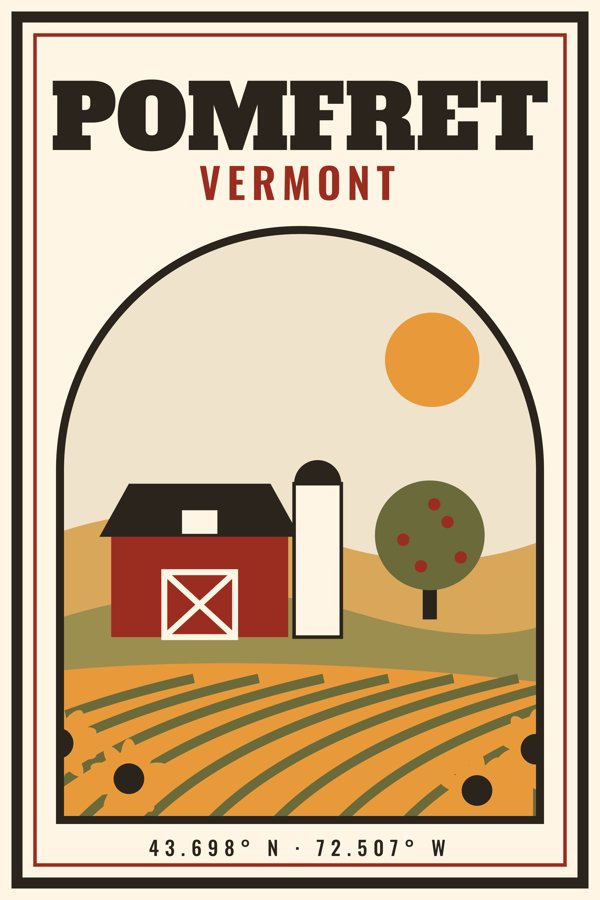 Pomfret Garden Flag artwork detail