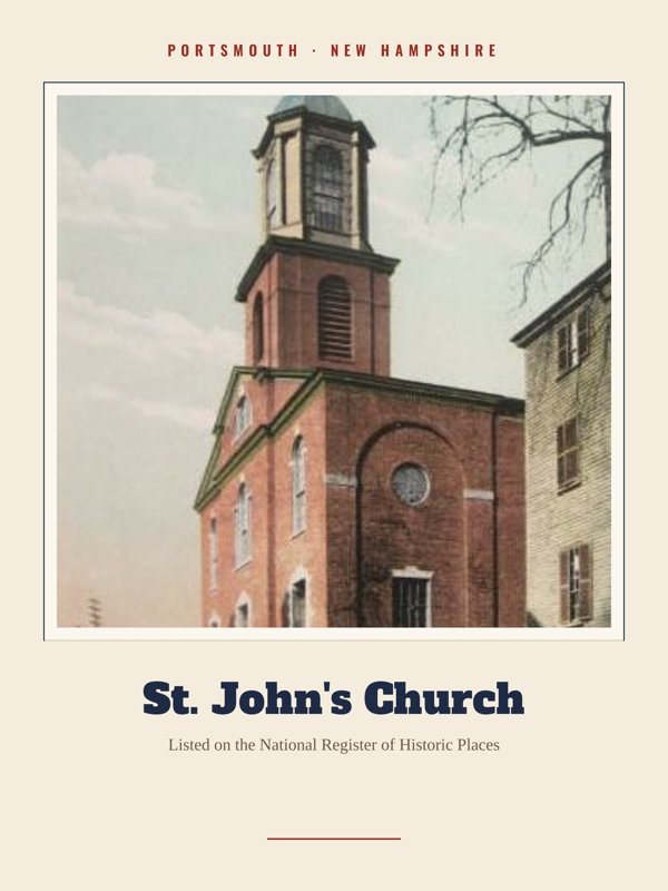 Portsmouth St. John's Church Landmark Print artwork detail
