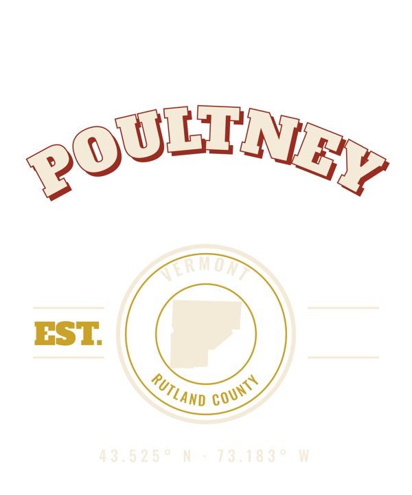 Poultney Varsity Crewneck artwork detail
